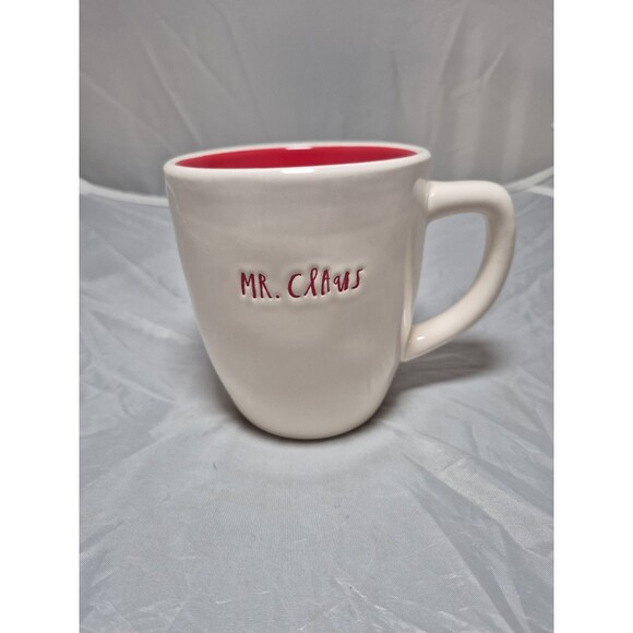 Rae Dunn Magenta MR. CLAUS Coffee mug Red Interior Christmas Holiday Farm - Picture 1 of 6